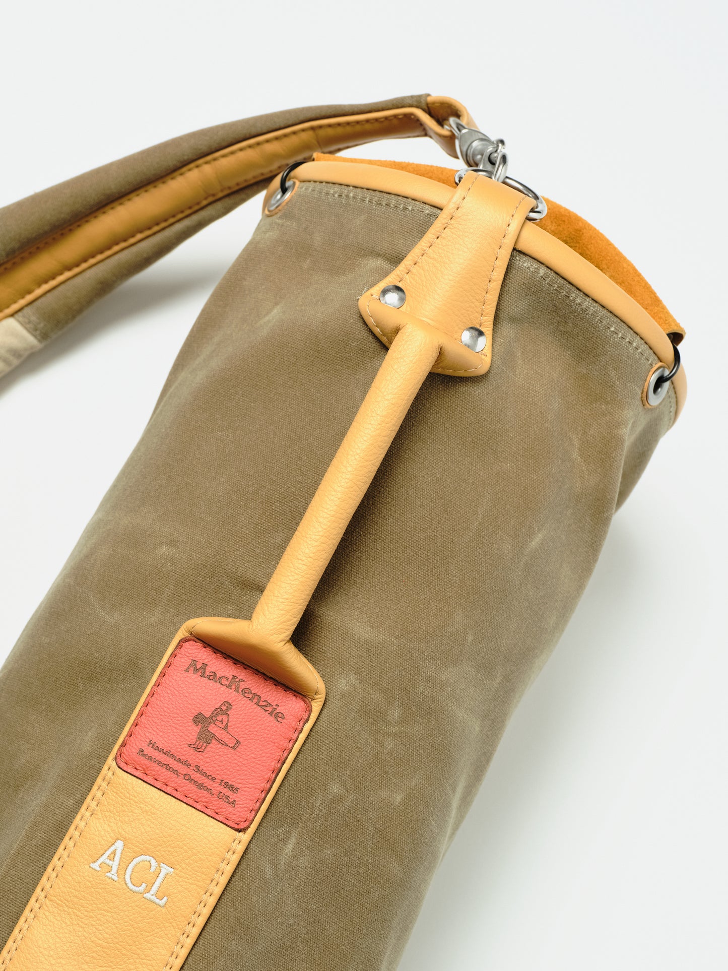 MacKenzie x ACL GOLF 8" Olive Waxed Canvas Carry Bag