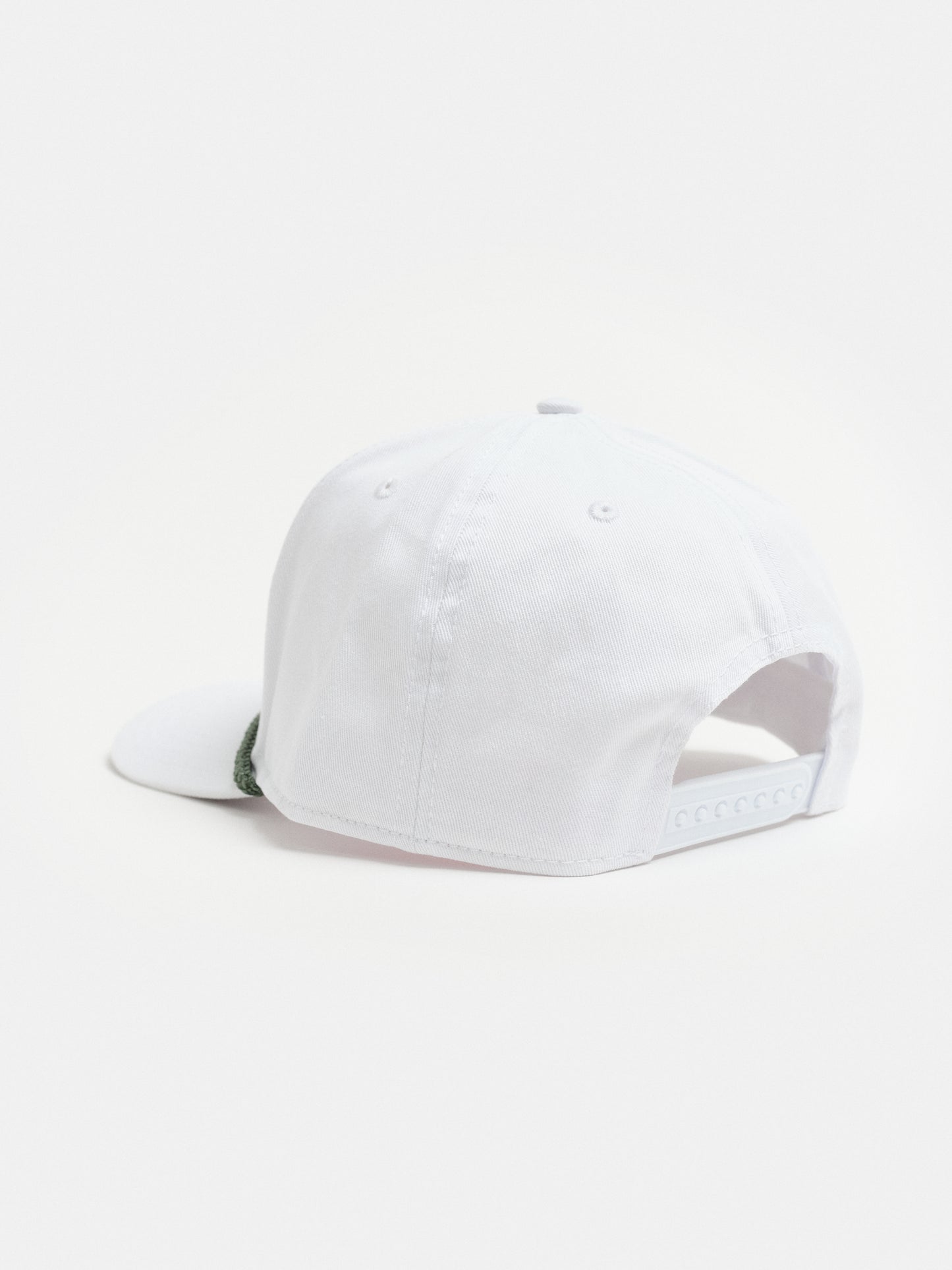 Rope Hat in White with Green