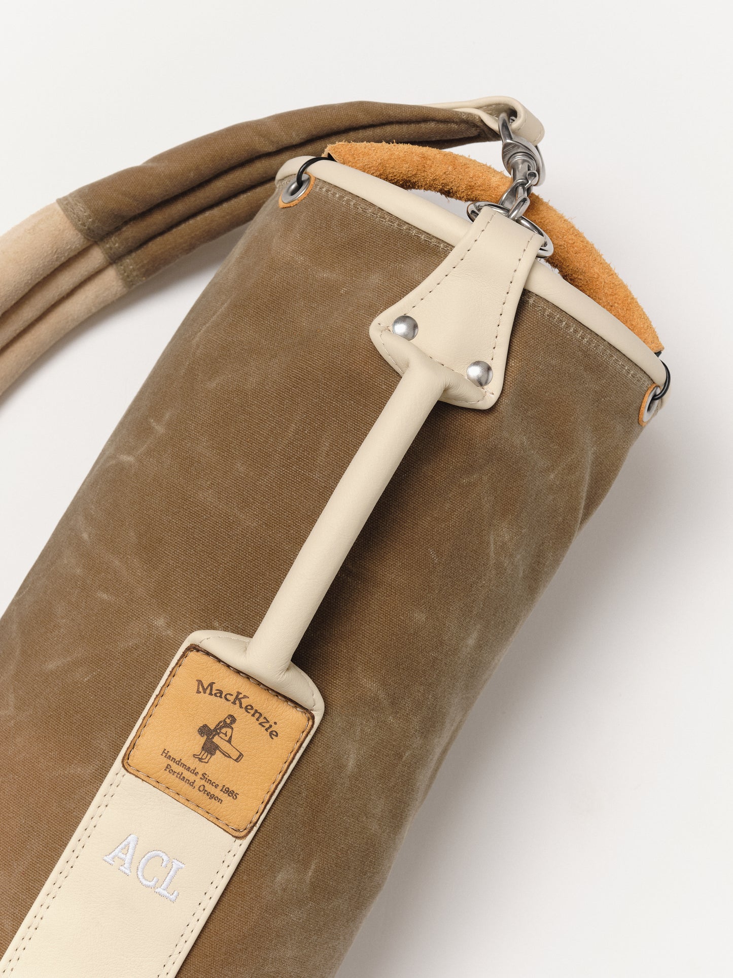 MacKenzie x ACL GOLF 8" Tan Waxed Canvas Carry Bag