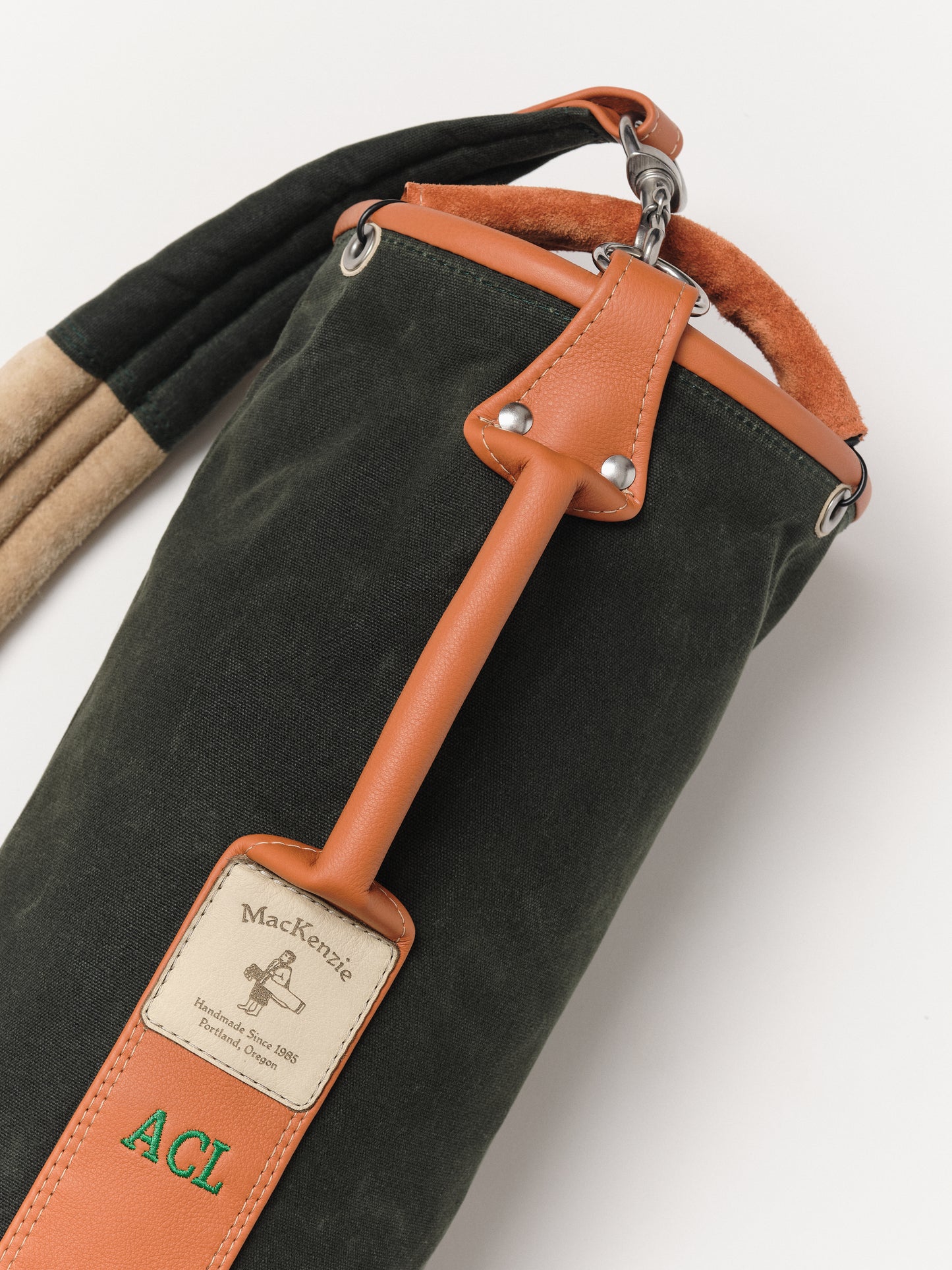 MacKenzie x ACL GOLF 8" Dark Green Waxed Canvas Carry Bag