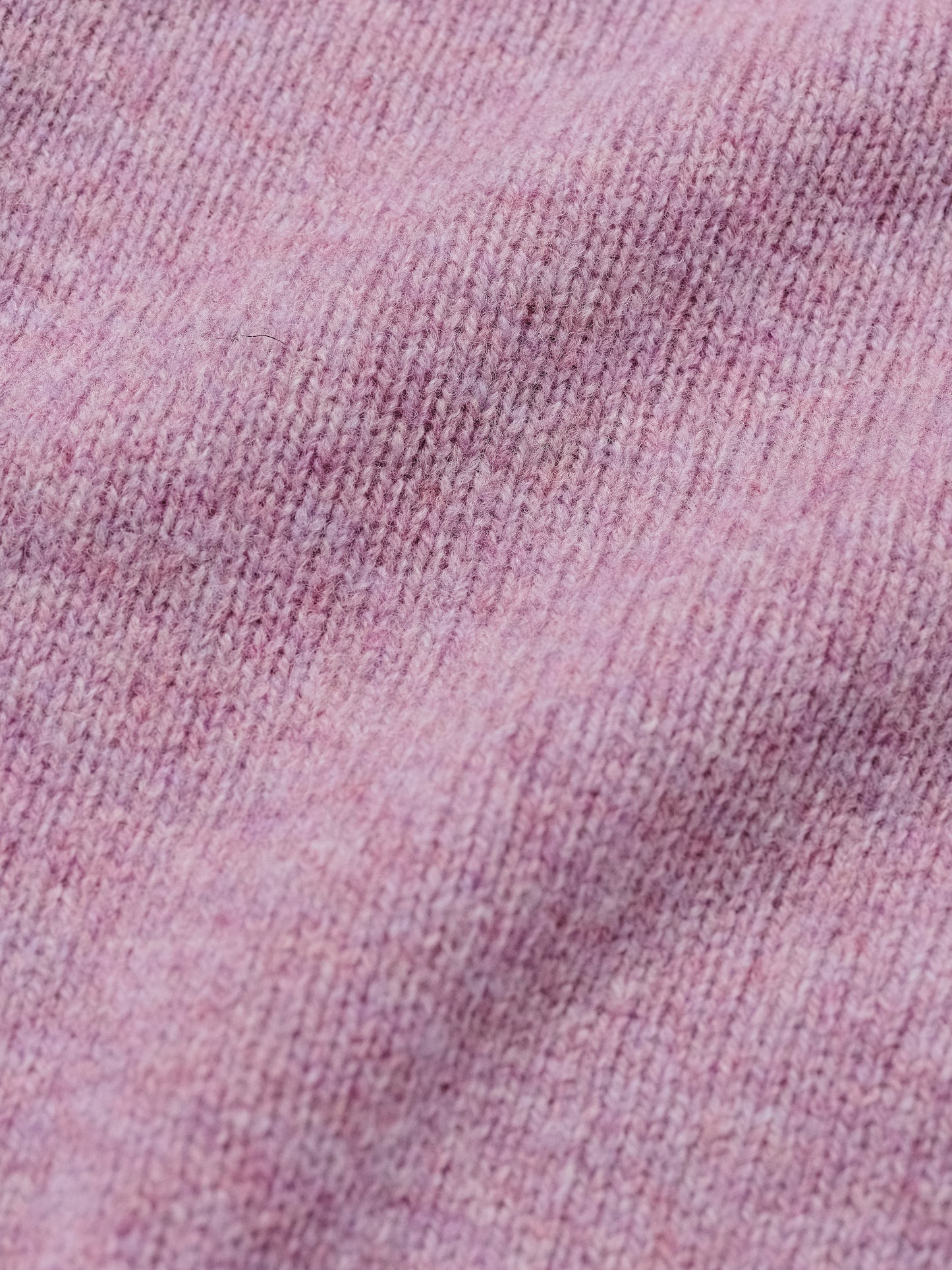 Shetland Wool Crewneck Sweater in Heather Rose