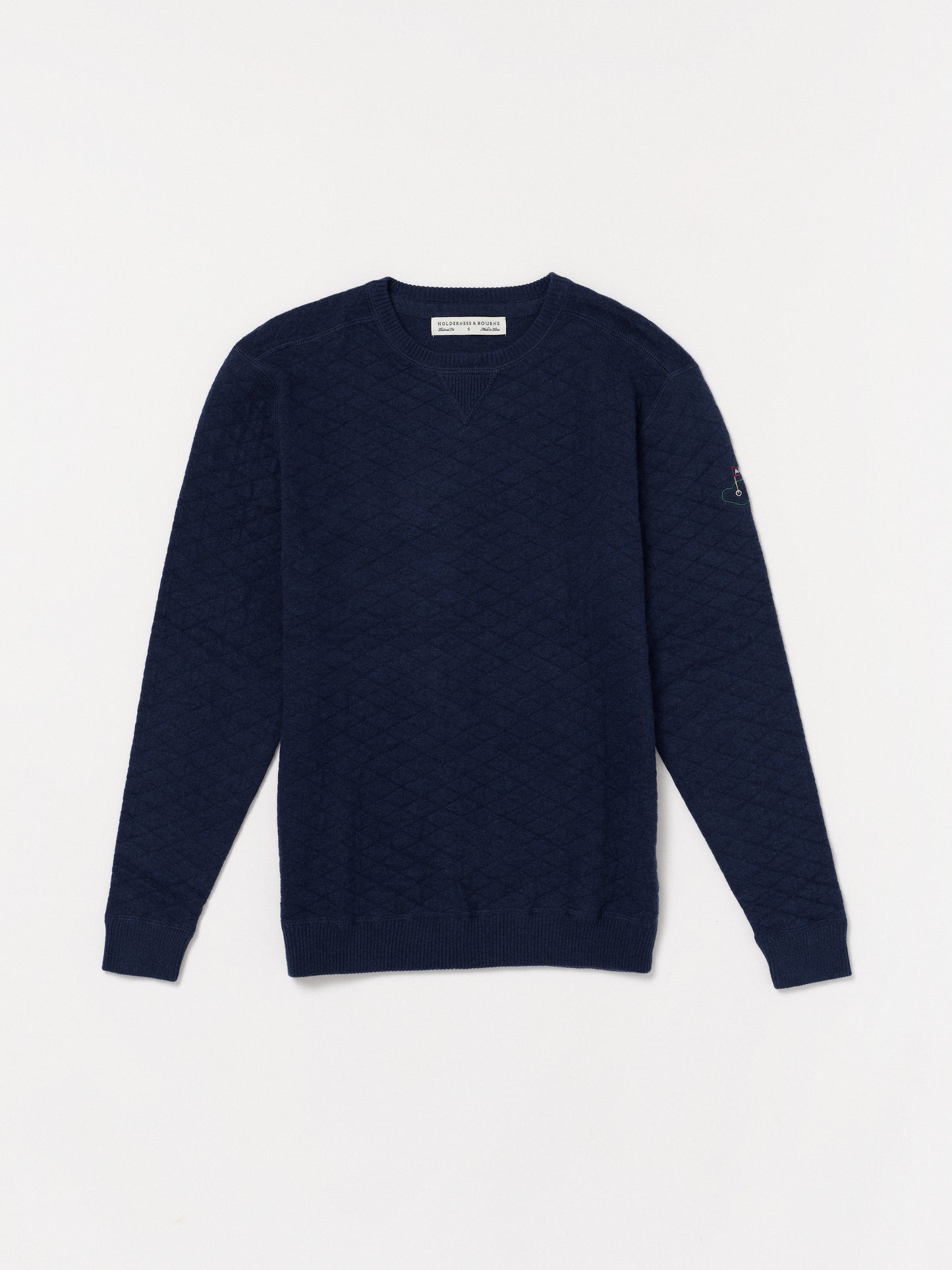 Ward Crewneck Golf Sweater in Navy