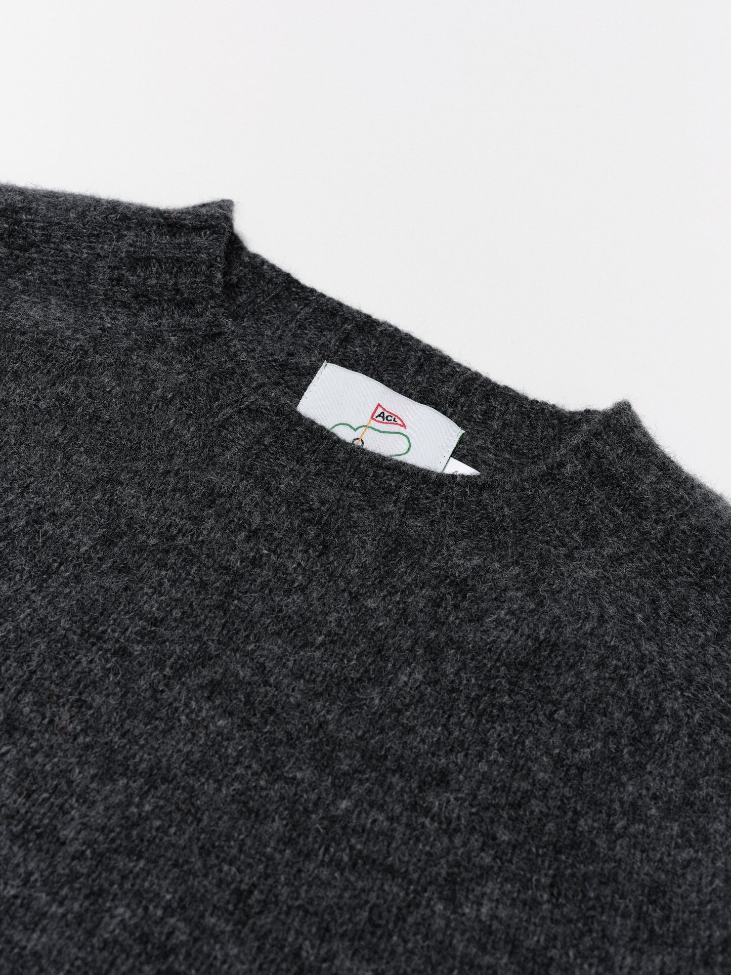 Shetland Wool Crewneck Sweater in Oxford