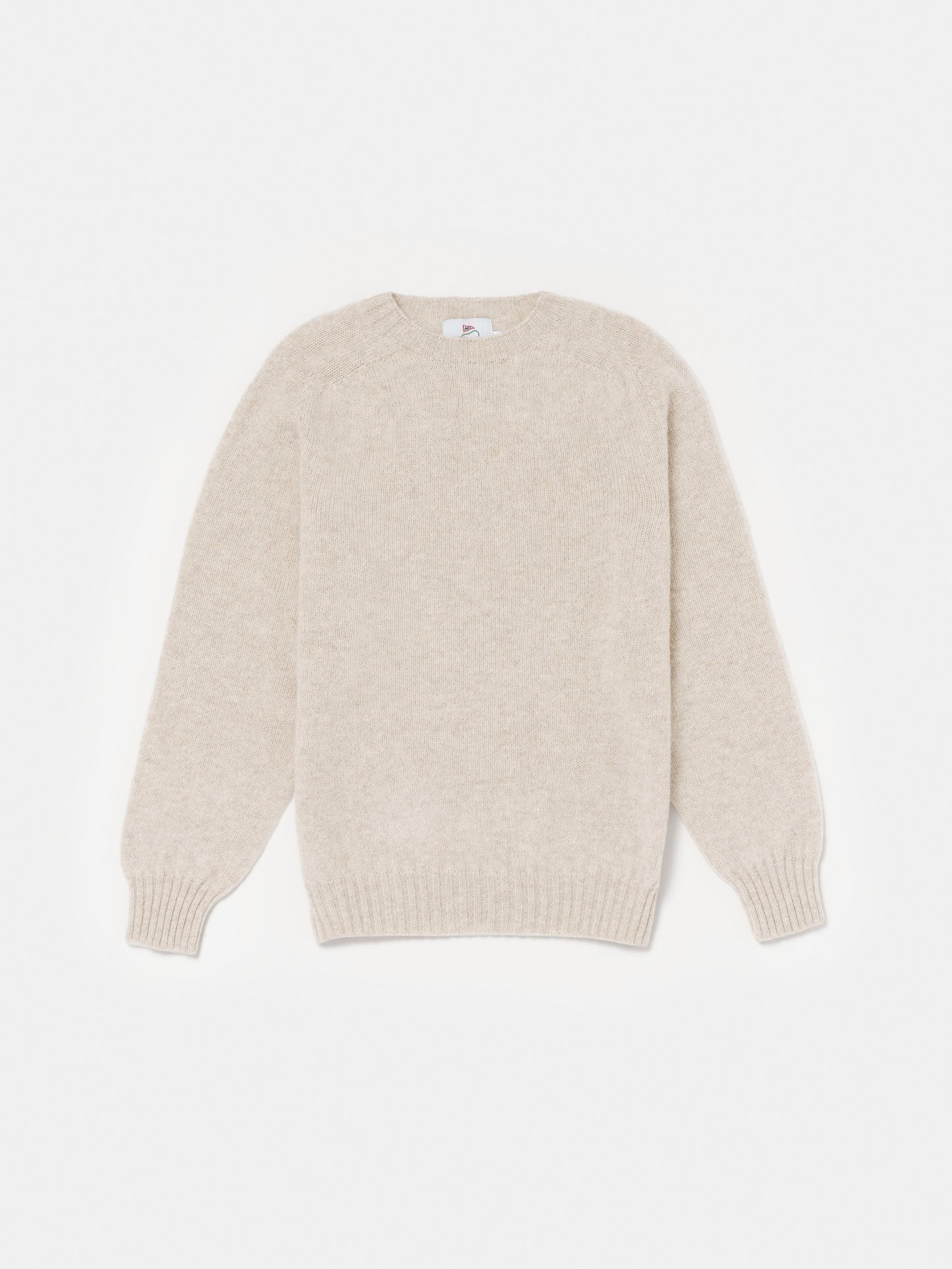 Shetland Wool Crewneck Sweater Vellum