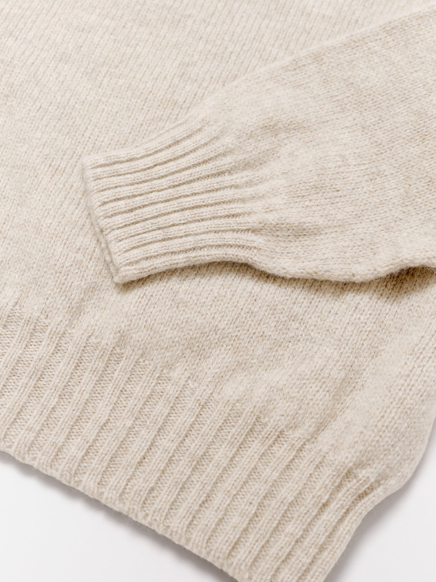 Shetland Wool Crewneck Sweater Vellum