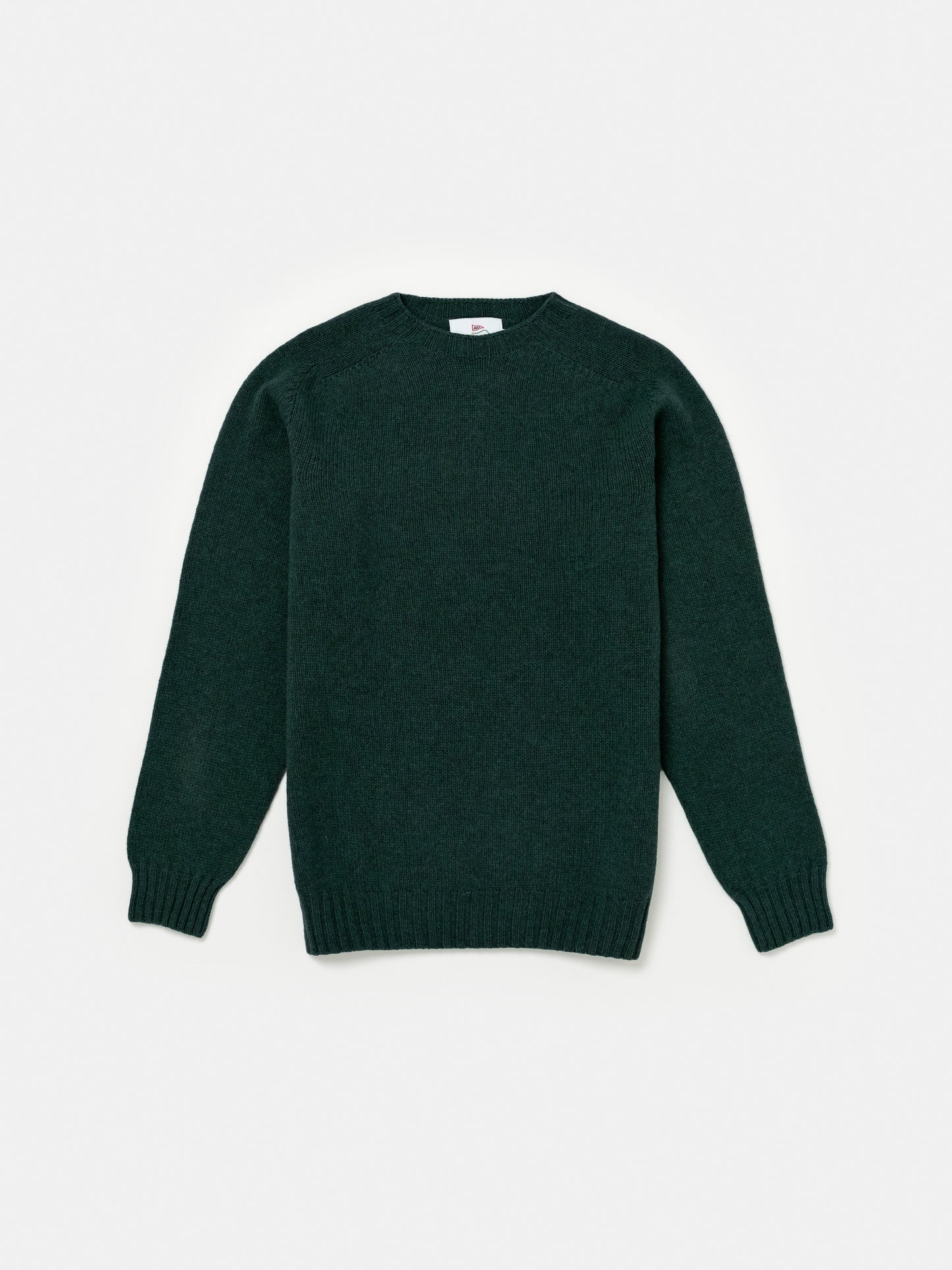 Shetland Wool Crewneck Sweater in Tartan