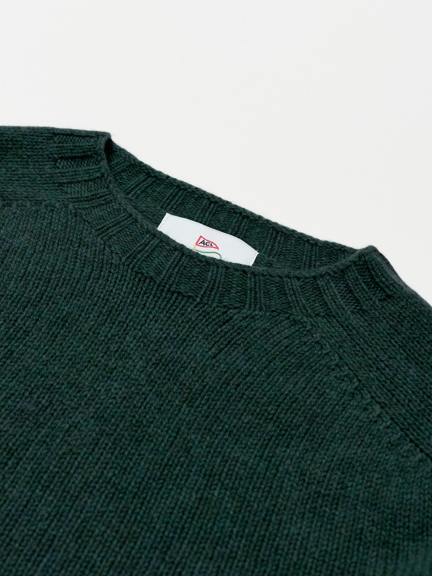Shetland Wool Crewneck Sweater in Tartan
