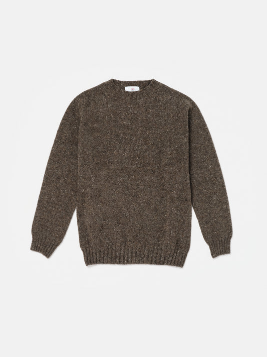 Shetland Wool Crewneck Sweater in Staffa