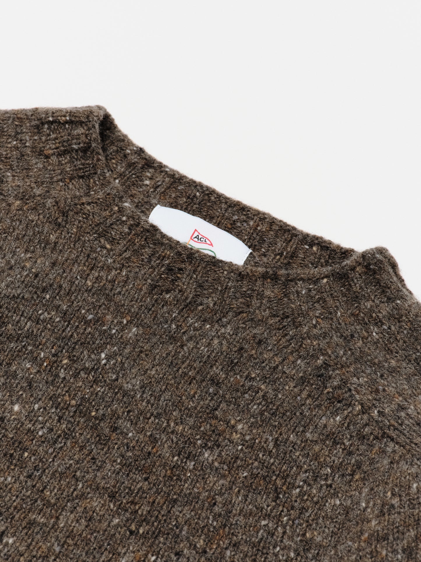Shetland Wool Crewneck Sweater in Staffa