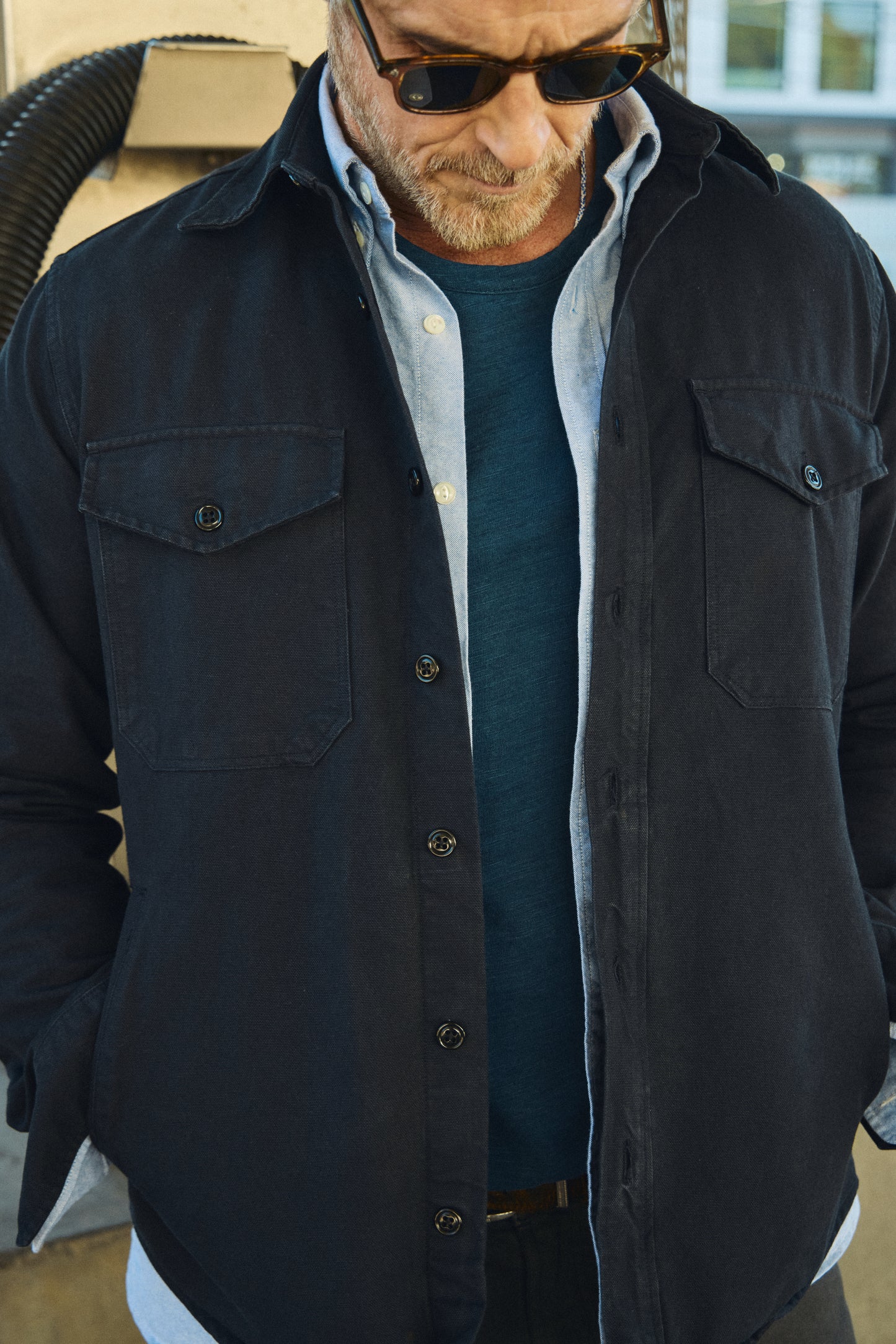 ACL x Rivay Canvas "Drop Off" Jacket in Navy