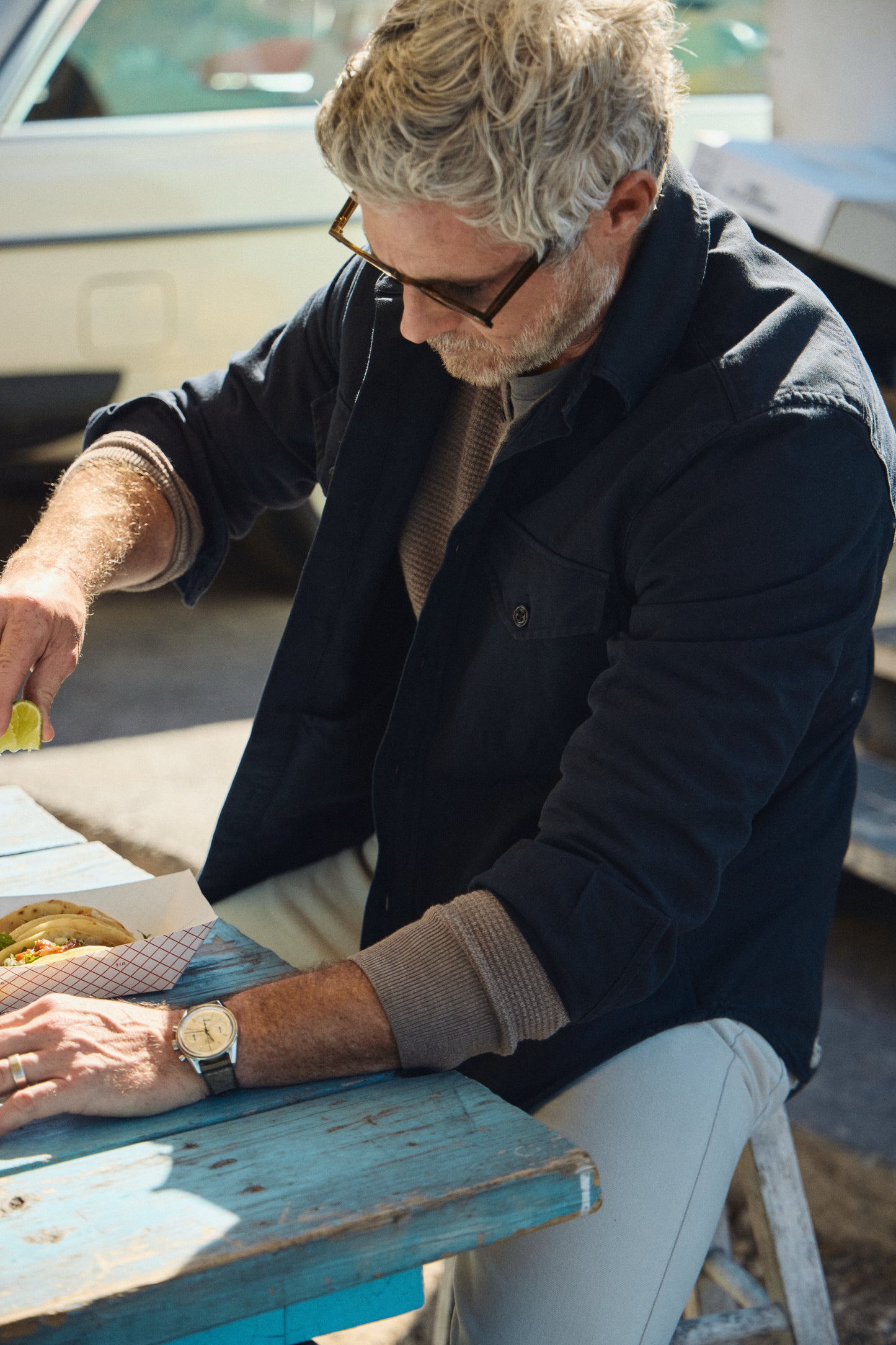 ACL x Rivay Canvas "Drop Off" Jacket in Navy