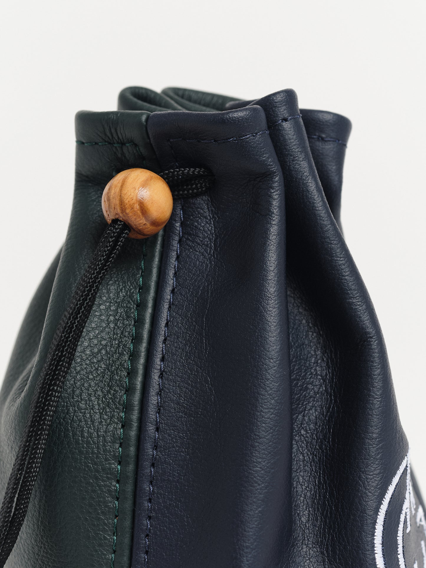 MacKenzie x ACL GOLF Monogram Leather Pouch in Navy