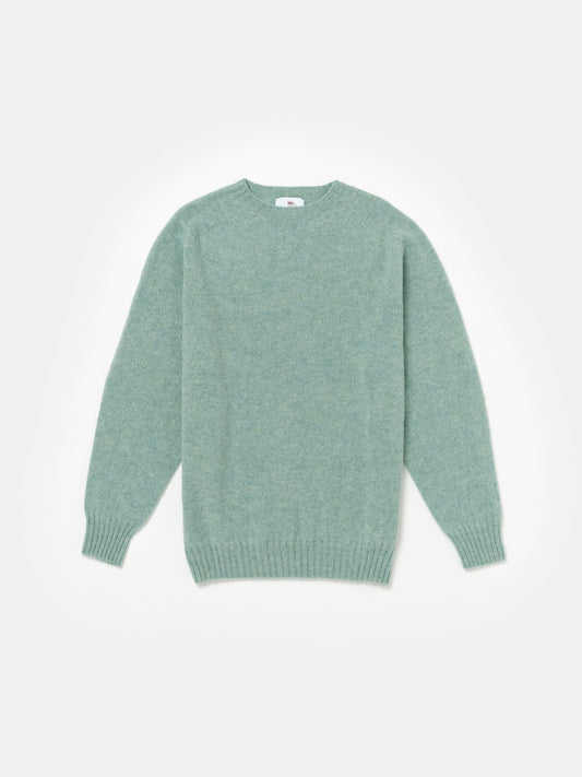 Shetland Wool Crewneck Sweater in Fauna