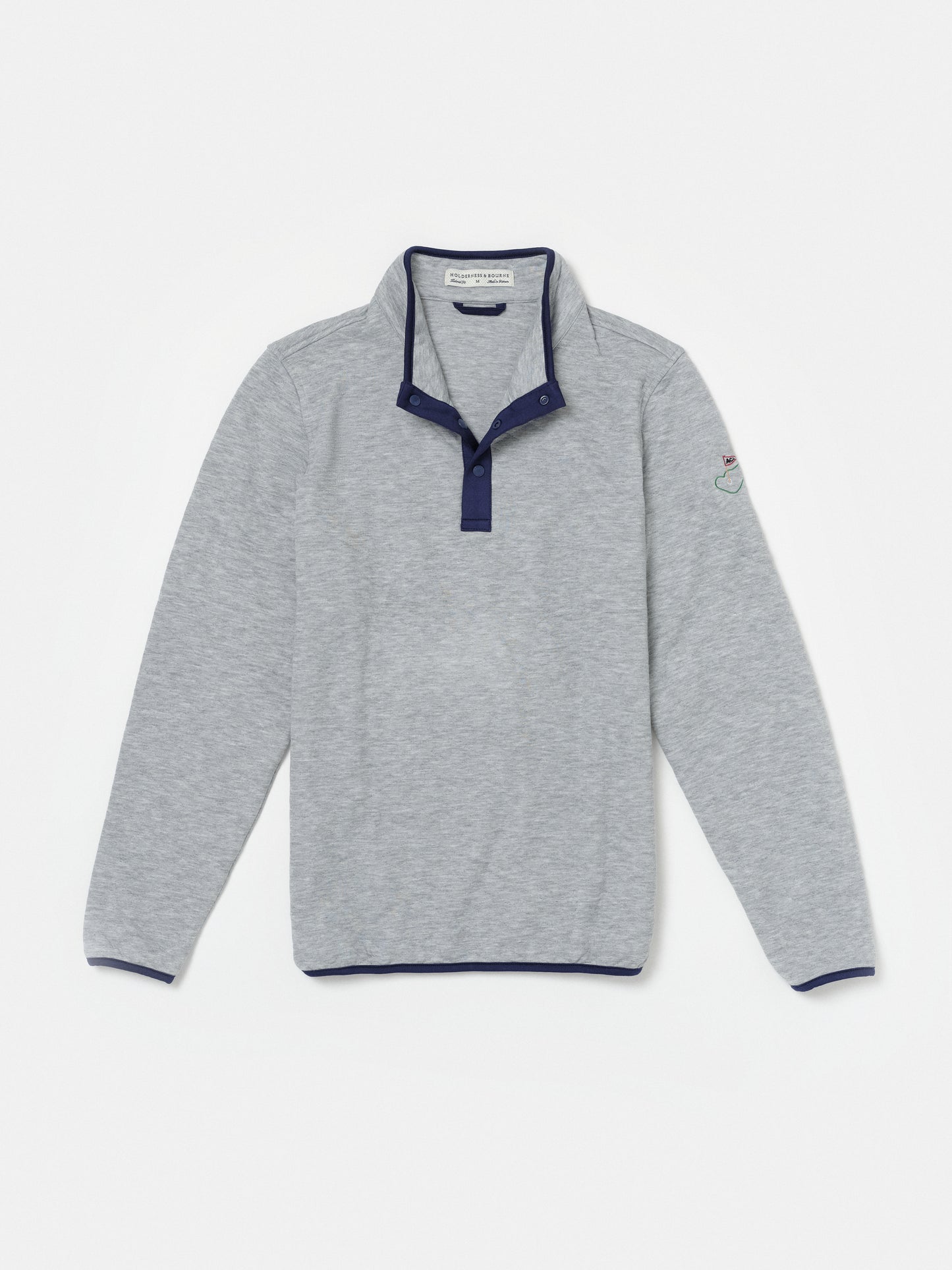 Sullivan Snap Pullover in Gray and Navy