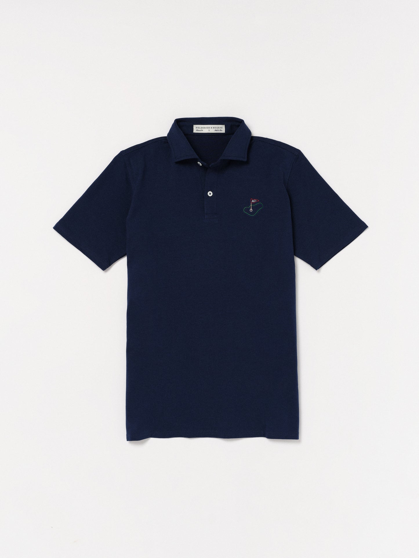 Holderness & Bourne Cotton Polo Shirt in Navy
