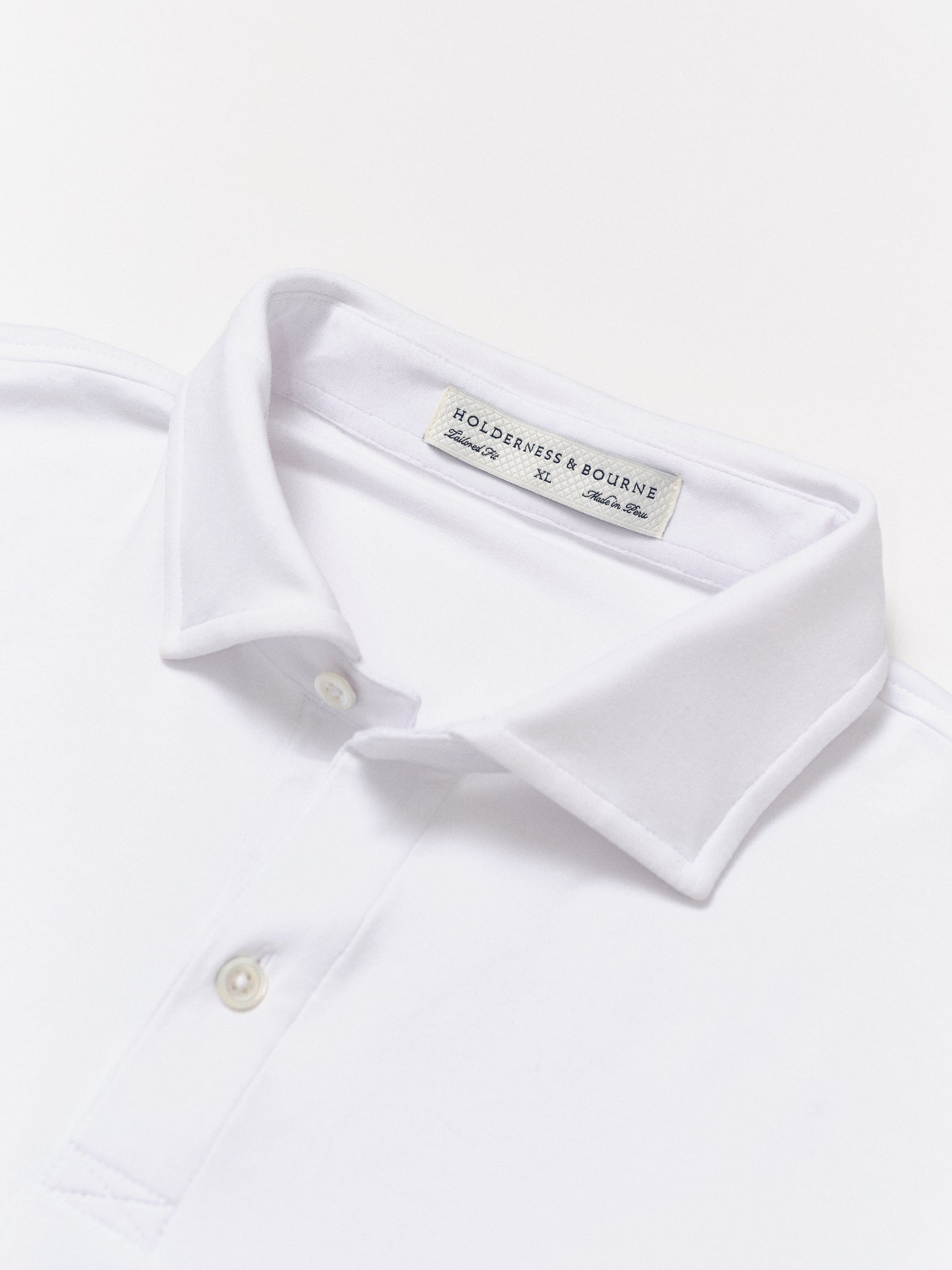Holderness & Bourne Cotton Polo Shirt in White