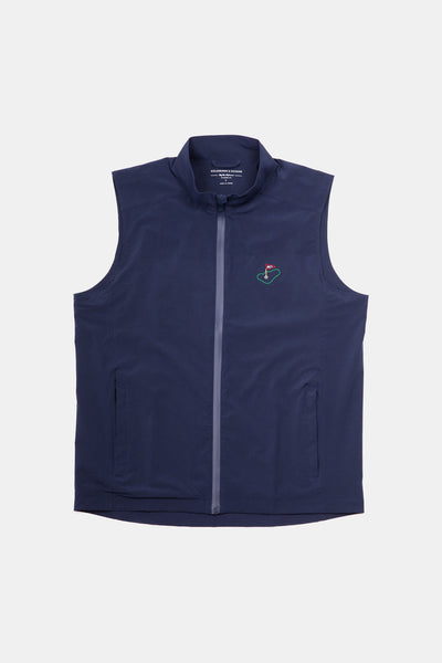 BRIEFING GOLF MS WIND VEST（NAVY／L） Mosney Performance Full-Zip Wind & Rain-Resistant Vest - Dunning